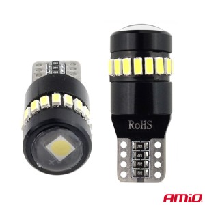 Диодна крушка (LED крушка) 12/24V, W5W, T10, W2.1x9.5d, Canbus, блистер 2 бр