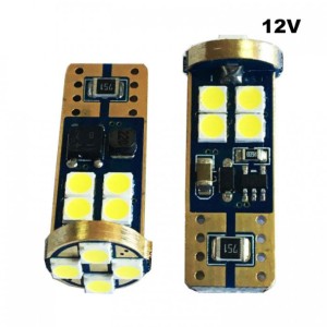 Диодна крушка (LED крушка) 12V, W5W, T10, W2.1x9.5d, Canbus, блистер 2 бр.