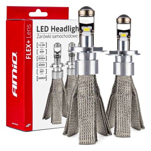 Диодна крушка (LED крушка) 12 / 24V, H4, P43T, CANBUS, AMIO, блистер 2бр.