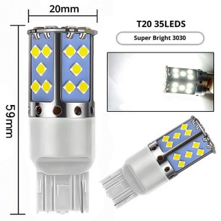 Диодна крушка (LED крушка) 12V, W21W, W3x16d, блистер 2 бр.
