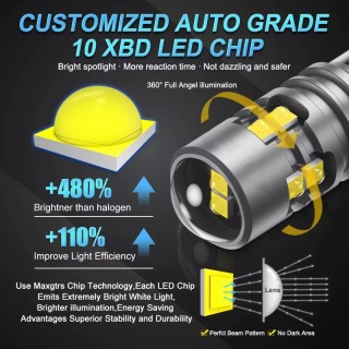 Диодна крушка (LED крушка) 12V, W5W, T10, W2.1x9.5d, блистер 2 бр.