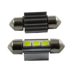 Диодна крушка (LED крушка) 12V, C5W, SV8.5, 36мм, блистер 2 бр.