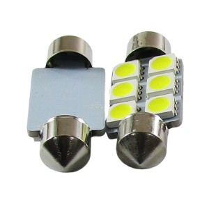 Диодна крушка (LED крушка) 24V, C5W, SV8.5, 36мм, блистер 2 бр.