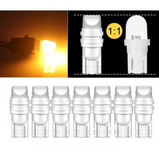 Диодна крушка (LED крушка) 12V, W5W, T10, W2.1x9.5d, оранжева светлина, 1 бр