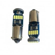 Диодна крушка (LED крушка) 12V, T4W, BA9s CAN Bus блистер 2бр