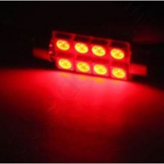 Диодна крушка (LED крушка) 24V, C5W, SV8.5, 41мм, червена светлина, блистер 2 бр.