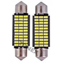 Диодна крушка (LED крушка) 12V, C5W, SV8.5, Canbus, блистер 2 бр.