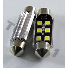 Диодна крушка (LED крушка) 12V, 24V, C10W, SV8.5, 41мм, Canbus, блистер 2 бр.
