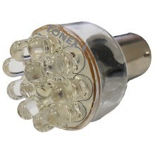 Диодна крушка (LED крушка) 12V, P21W, BA15s, жълта светлина