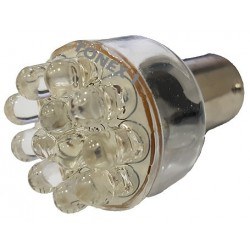 Диодна крушка (LED крушка) 12V, P21W, BA15s, жълта светлина