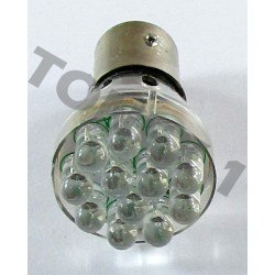 Диодна крушка (LED крушка) 12V, P21/5W, BAY15d, червена светлина