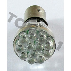 Диодна крушка (LED крушка) 12V, P21/5W, BAY15d, червена светлина