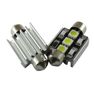 Диодна крушка (LED крушка) 12V, C5W, SV8.5, 39мм, Canbus, блистер 2 бр.