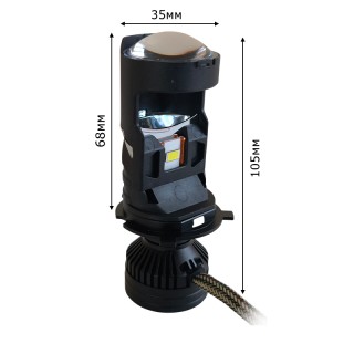 Диодна крушка (LED крушка) 12V, H4, P43T, блистер 2бр