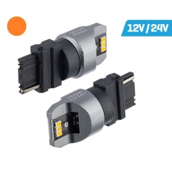 Диодна крушка (LED крушка) 12V , PY27W, 27W, W2.5x16d оранжева светлина 2бр.