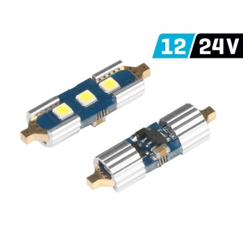 Диодна крушка (LED крушка) 12V, C5W, SV8.5, 31мм, блистер 2 бр.