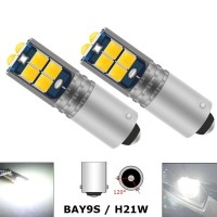 Диодна крушка (LED крушка) 12V, H21W, BAY9s, блистер 2 броя