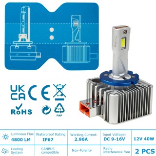 Диодна крушка LED крушка D3S, D3R, блистер 2бр.
