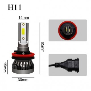 Диодна крушка (LED крушка) 12V, H1, H4, H7, H8, H9, H11, HB3, HB4 блистер 2бр.