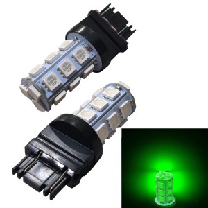 Диодна крушка (LED крушка) 12V, P27/7W, W2.5x16q зелена светлина