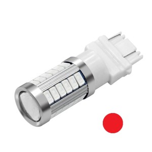 Диодна крушка (LED крушка) 12V, P27/7W, W2.5x16q червена светлина