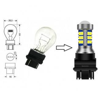 Диодна крушка (LED крушка) 12V, P27/7W, W2.5x16q 1 брой