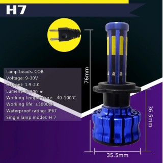 Диодна крушка (LED крушка) 12 / 24V, H7, PX26d, блистер 2бр.