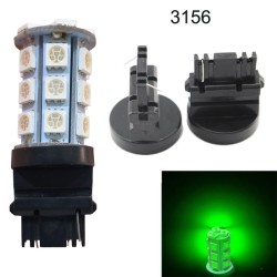 Диодна крушка (LED крушка) 12V , P27W, 27W, W2.5x16q зелена светлина