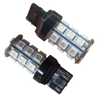 Диодна крушка (LED крушка) 12V, W21W, W3x16d, T20 зелена светлина 2 бр.