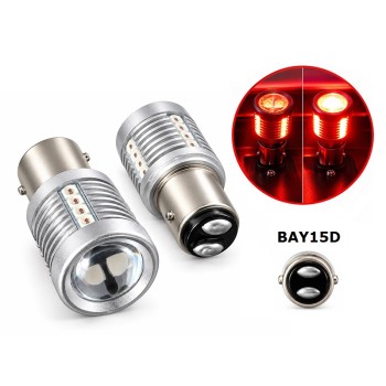 Диодна крушка (LED крушка) 12V, P21/5W, BAY15d, блистер 2 бр.