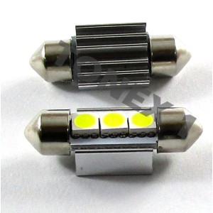 Диодна крушка (LED крушка) 12V, C5W, SV8.5, 33мм, блистер 2 бр.