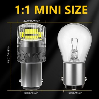 Диодна крушка (LED крушка) 12V, P21W, BA15s, блистер 2 бр.