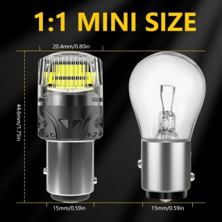 Диодна крушка (LED крушка) 12V, P21/5W, BAY15d, блистер 2 бр.