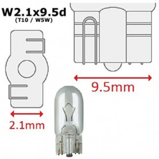 Диодна крушка (LED крушка) 12V, W5W, T10, W2.1x9.5d, блистер 2 бр