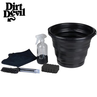 Практичен комплект за почистване на автомобил Dirt Devil – 5 части със сгъваема кофа