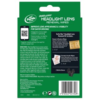 Кърпички за възстановяване на блясъка на фаровете Turtle Wax