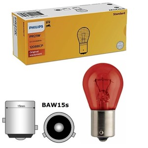 ᐉ Диодна крушка (LED крушка) 24V, P21W, BA15s, червена светлина
