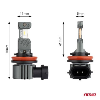 Диодна крушка (LED крушка) 12V, H8, H9, H11, H16, блистер 2бр. AMIO