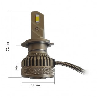 Диодна крушка (LED крушка) 12 / 24V, H7, блистер 2бр.