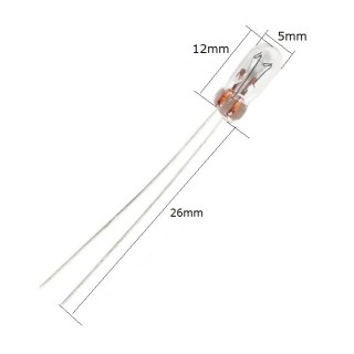 Крушка 12V, T5, 1.2W, 1бр