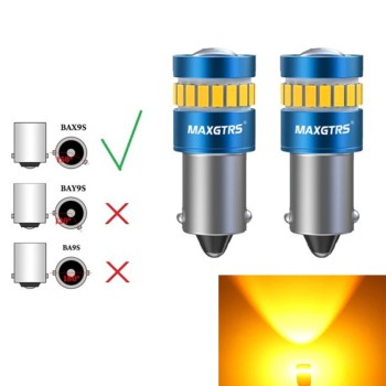 Диодна крушка (LED крушка) 12V, H6W, BAX9s 1 брой оранжева светлина