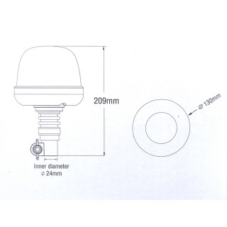 Аварийна сигнална LED лампа 12V 24V