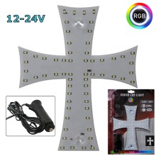 Светещ диоден кръст 12-24V