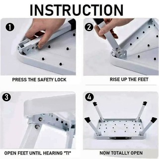 Метална сгъваема стъпенка за каравани, автомобили, гаража и дома