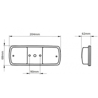 Диодни (LED) стопове за ремарке 1 бр 12V / 24V