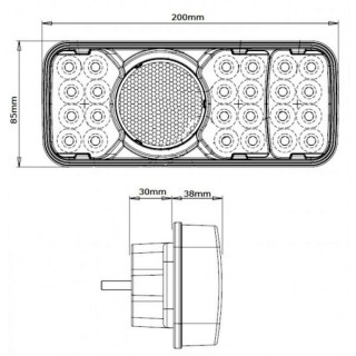 Диодни (LED) стопове за ремарке 1 бр 12V / 24V
