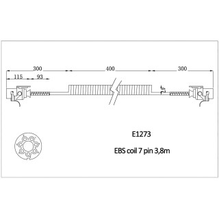 Кабел за камион, ремарке за ABS / EBS 24V 7 пина