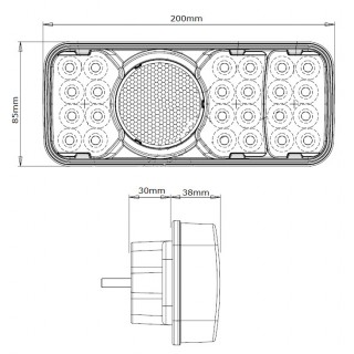 Диодни (LED) стопове за ремарке 1 бр 12V / 24V