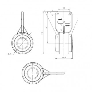 Висящ диоден (LED) габарит универсален 12V 24V