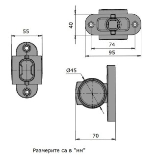 Габарит диодно рогче късо 12V / 24V 2 броя